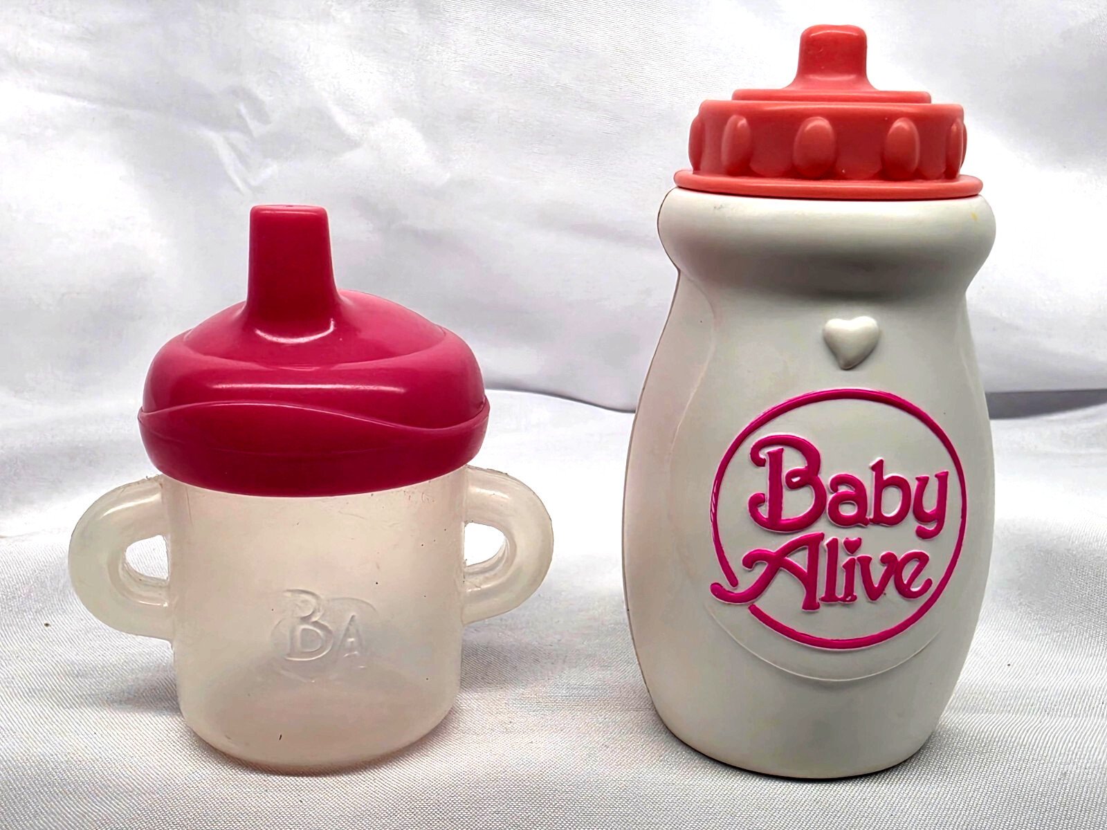 Baby Alive Doll Bottles with Sucking Sounds, Pink & White, Set of 2