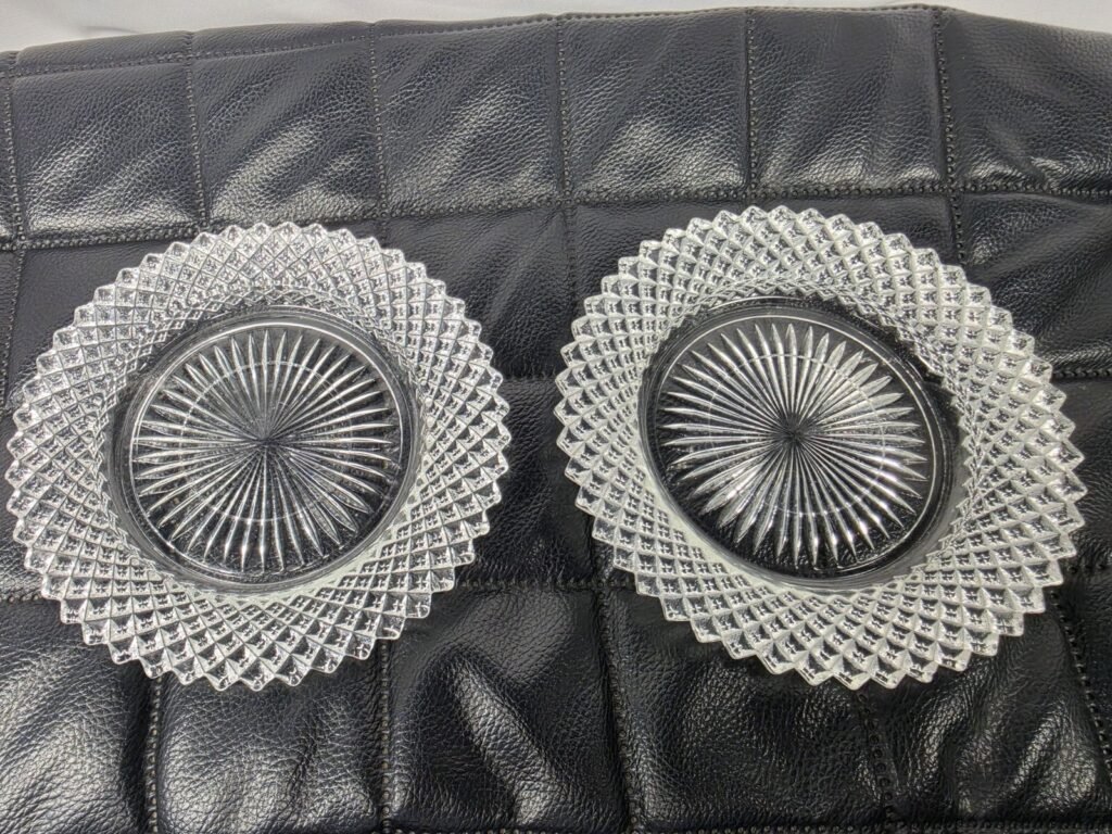Vintage Anchor Hocking Miss America Depression Glass Saucers, Set of 2