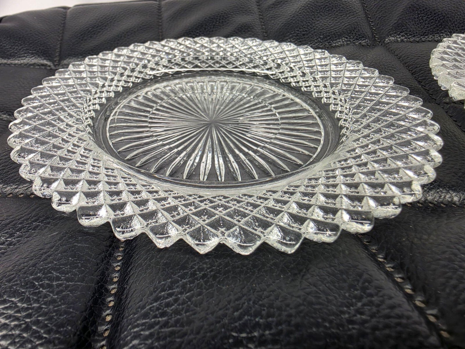 Vintage Anchor Hocking Miss America Depression Glass Saucers, Set of 2 - Image 7