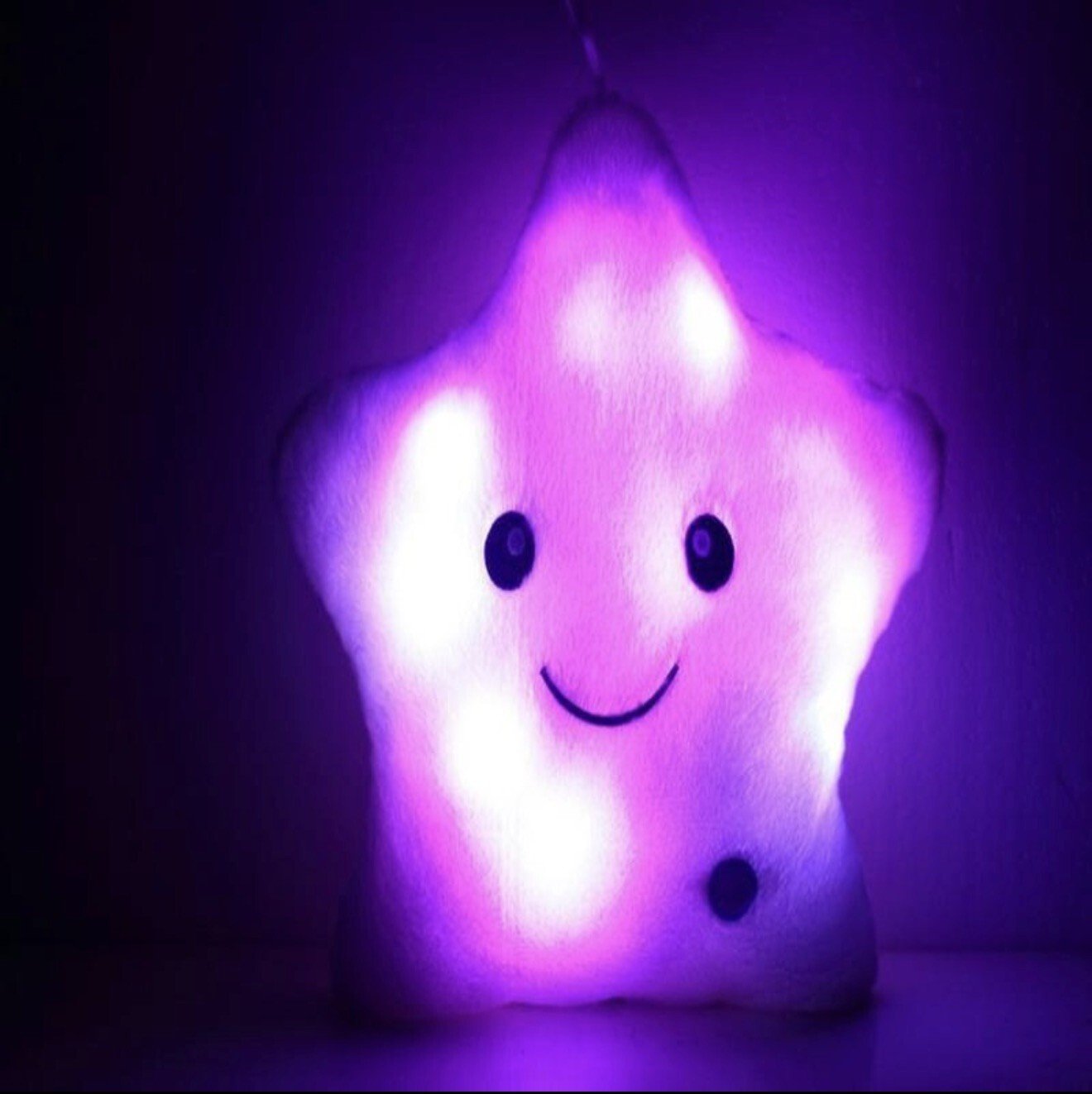 Purple Plush LED Soft Stuffed Cushion Night Light For Home Decor And Kids Gift - Image 3