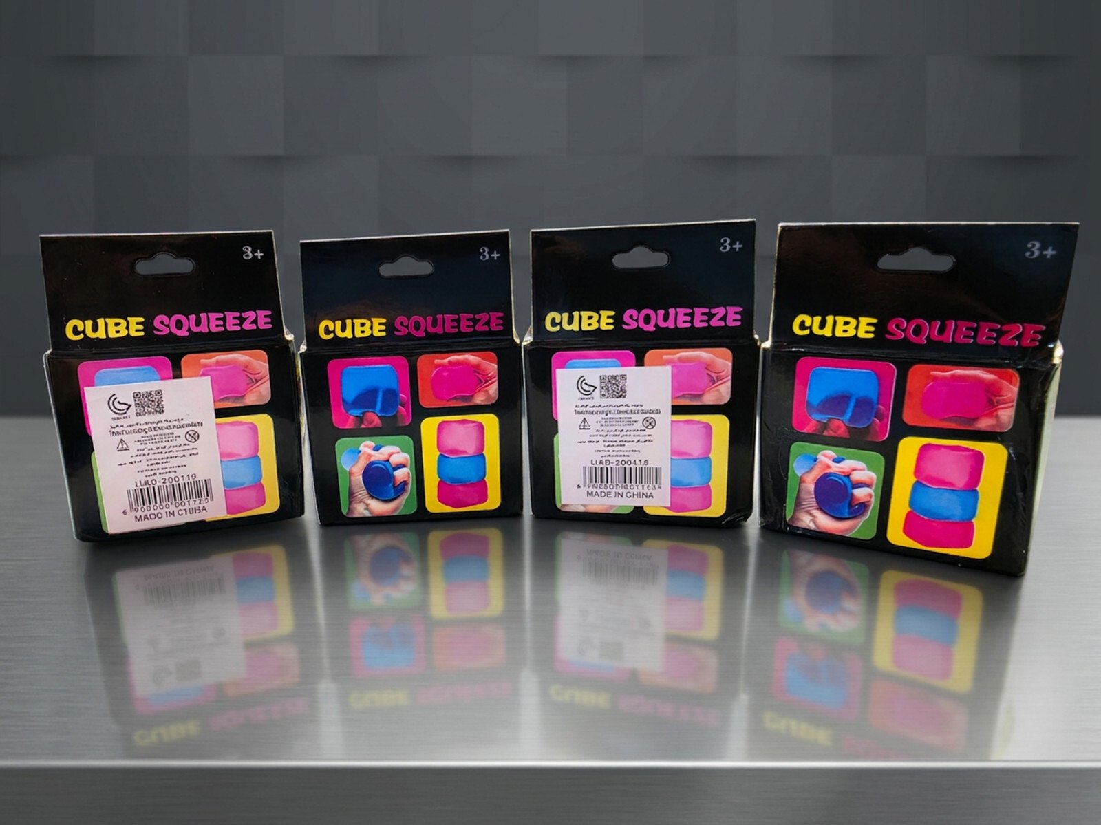 Lot of 4 NeeDoh Like Nice Cube Sensory Squishy Fidget Toy Stress Relief Gift - Image 4