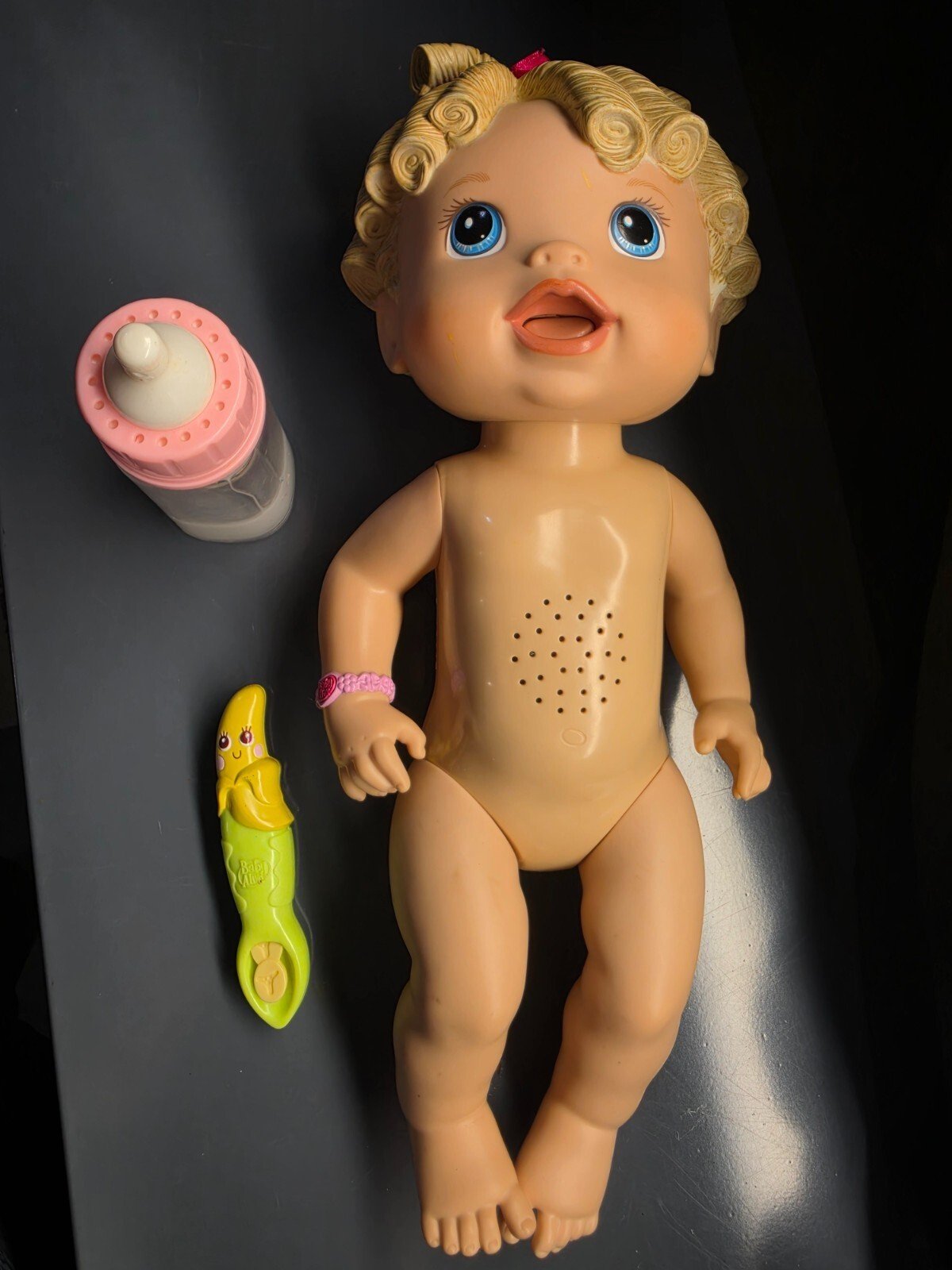 Hasbro Working Baby Alive Baby All Gone Talking Doll With Banana Spoon Bottle - Image 2