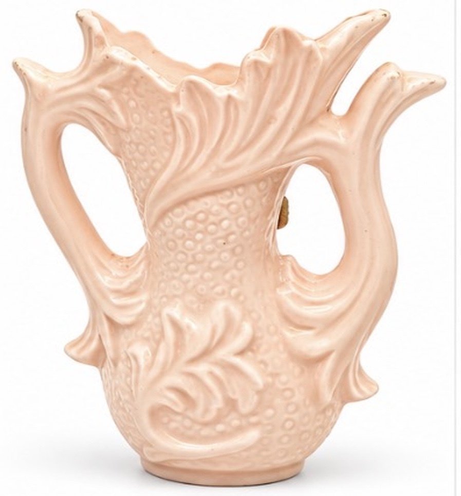 Vintage Empress Japan Pink Porcelain Vase Applied Rose Gold Gilt 4.5” - Image 3
